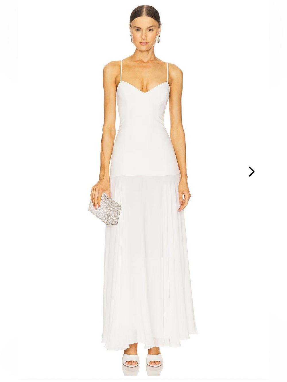 Lovers and Friends ROCHELLE GOWN Elegant White Strappy Maxi Dress Revolve S